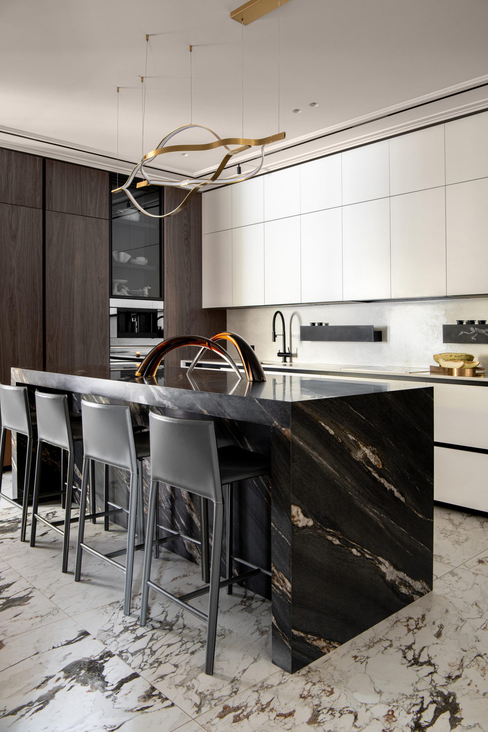 View of Jeweler's family apartment by KESON architectural bureau - Interior ...