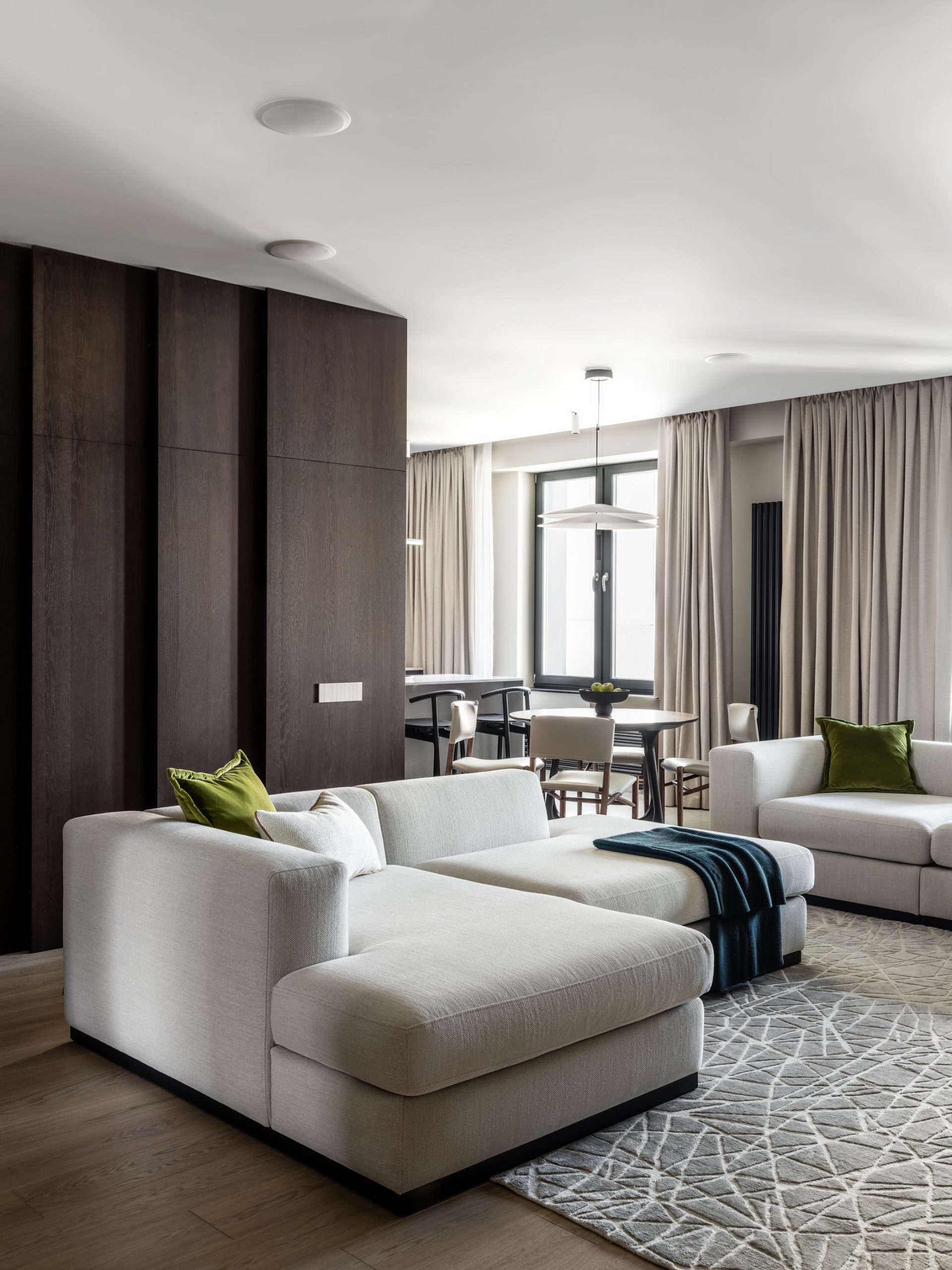 Curated visual reference: Picture Idea: Wooden Textures And Green Shades 170 Sq M Apartment In